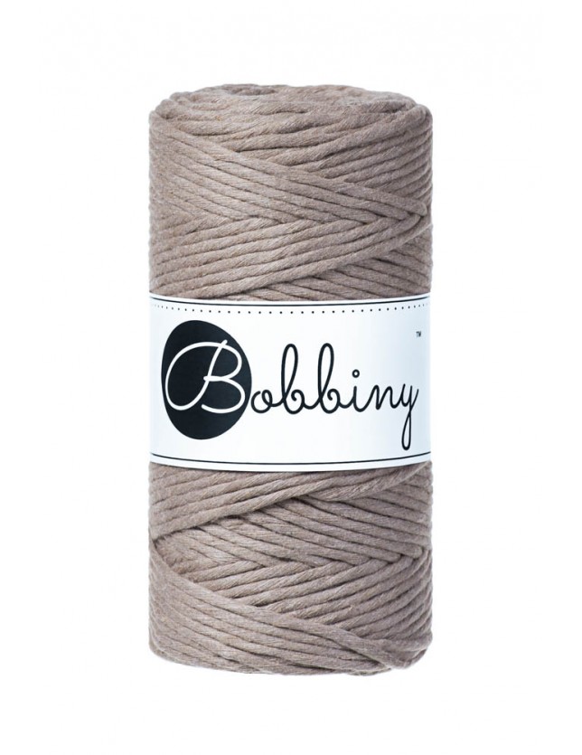 Macrame Cord 3mm in Coffee by Bobbiny