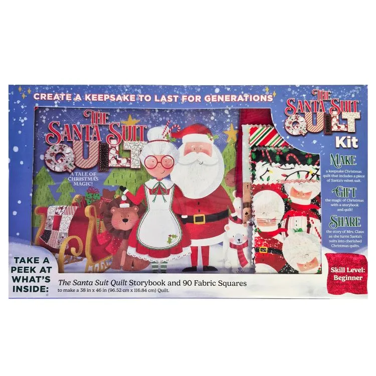The Santa Suit Book and Quilt Kit by 3 Wishes