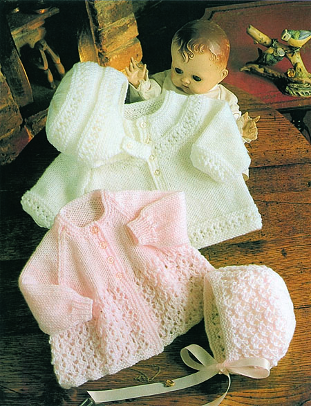 Knitting Pattern - Wondersoft DK Vintage Style Matinee Cardigans, Bonnet and Hat by Stylecraft 4003