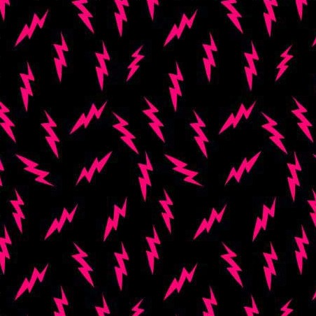 Quilting Fabric - Lightning Flash on Black from Wild Text by Stof 4502 012