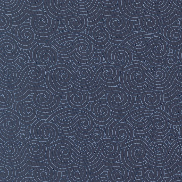 Quilting Fabric - Cloud Swirls in Blue from High Flight by Sariditty for Moda 45065 18