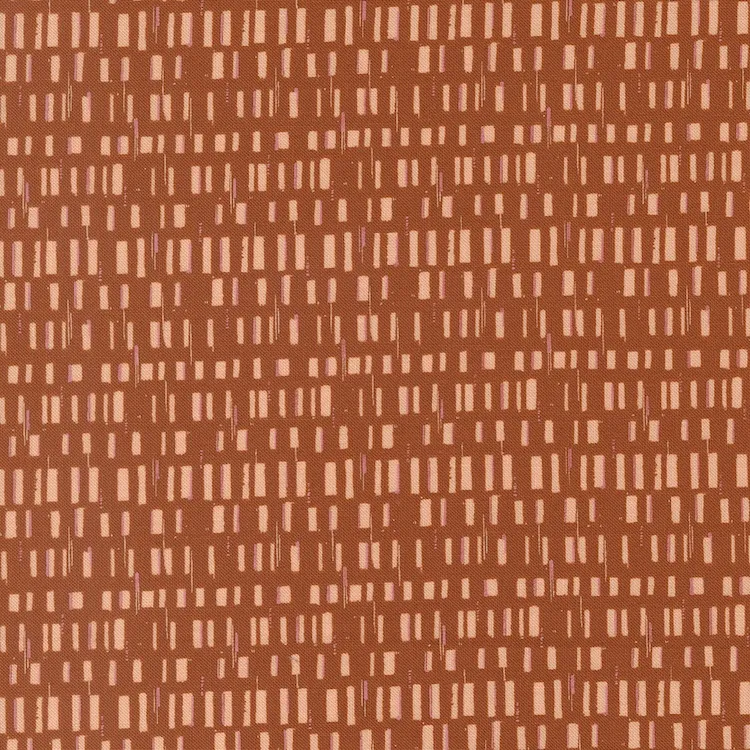 Quilting Fabric - Dashes on Rust Orange from Boho Haven by Fancy That Design House for Moda 45645 14