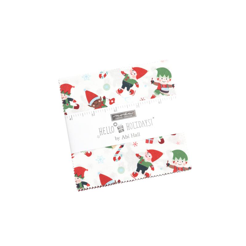 Quilting Fabric - Charm Pack - Hello Holidays by Abi Hall for Moda 35370PP