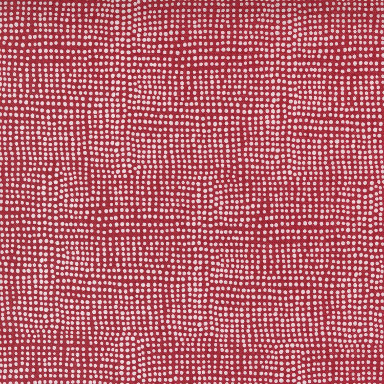 Quilting Fabric - White Spots On Red from Snowkissed by Sweetwater for Moda 55586 22