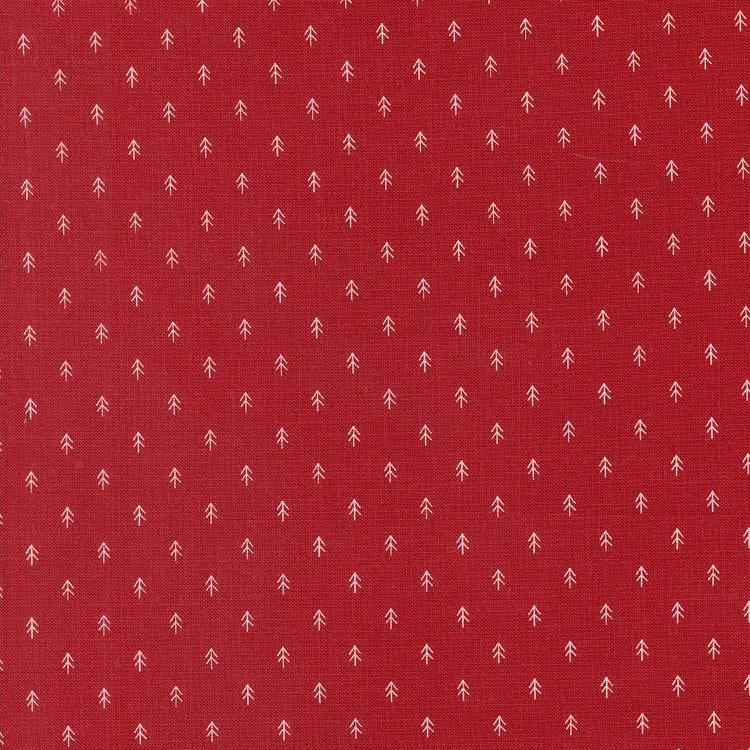 Quilting Fabric - Tiny Trees on Red from On Dasher by Sweetwater for Moda 55668-12