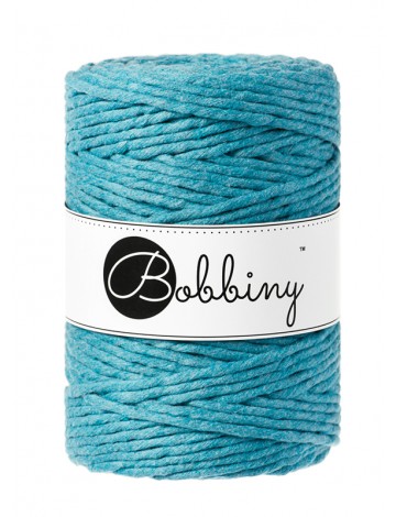 Macrame Cord 5mm in Teal Blue by Bobbiny