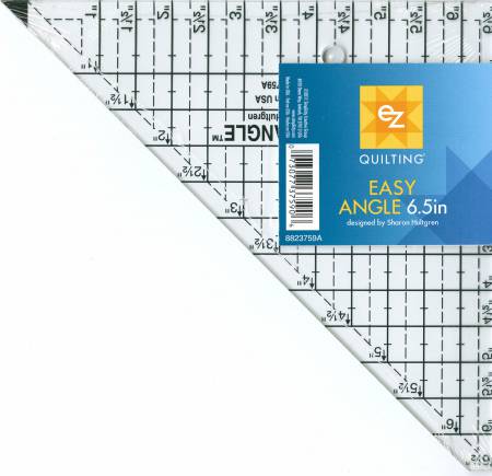 Patchwork & Quilting Ruler - 6.5" Easy Angle Triangle by Sharon Hultgren for eZ Quilting 8823759