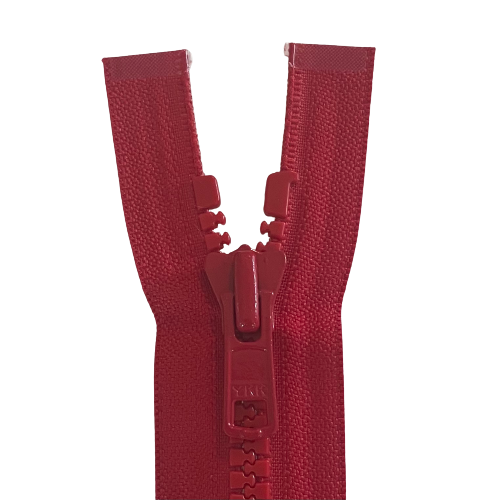 YKK Zip - 66cm No.8 Open End Plastic - Red 519