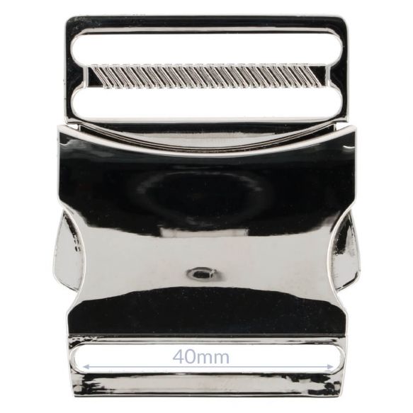 Bag Making - Side Release Clip Buckle 40mm in Silver (Pack of 1)
