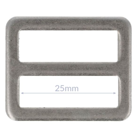 Bag Making - Slider / Buckle 25mm in Distressed Silver (2 per pack)