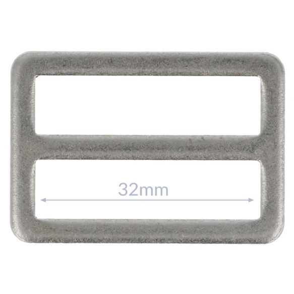 Bag Making - Slider / Buckle 32mm in Distressed Silver (2 per pack)