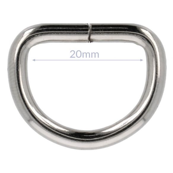 Bag Making - D Ring 20mm in Silver (2 per pack)