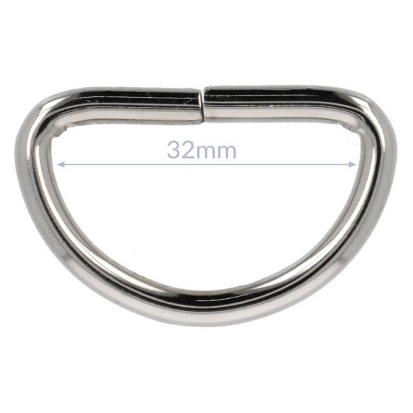 Bag Making - D Ring 32mm in Silver (2 per pack)
