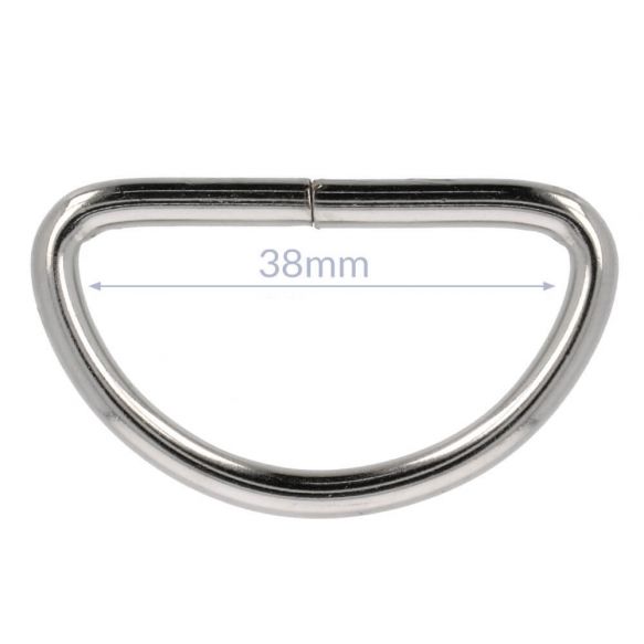 Bag Making - D Ring 38mm in Silver (2 per pack)