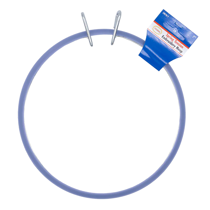 Embroidery Hoop - 7 Inch/18cm Plastic Tension Hoop in Blue