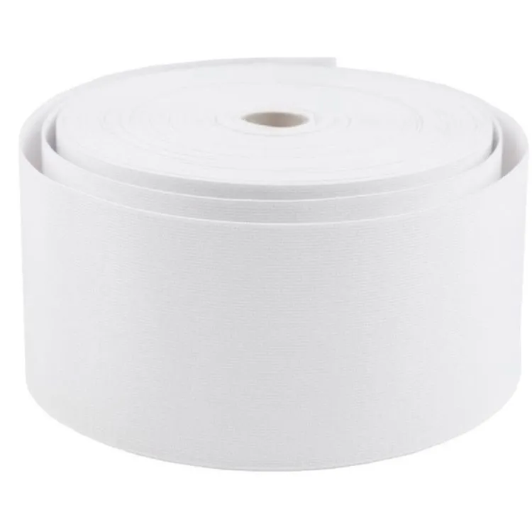 Elastic - 70mm Flat White Elastic