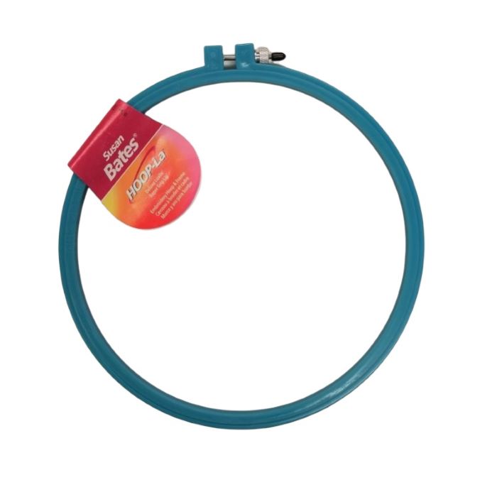 Embroidery Hoop - 8 inch / 20 cm  Plastic in Turquoise Blue