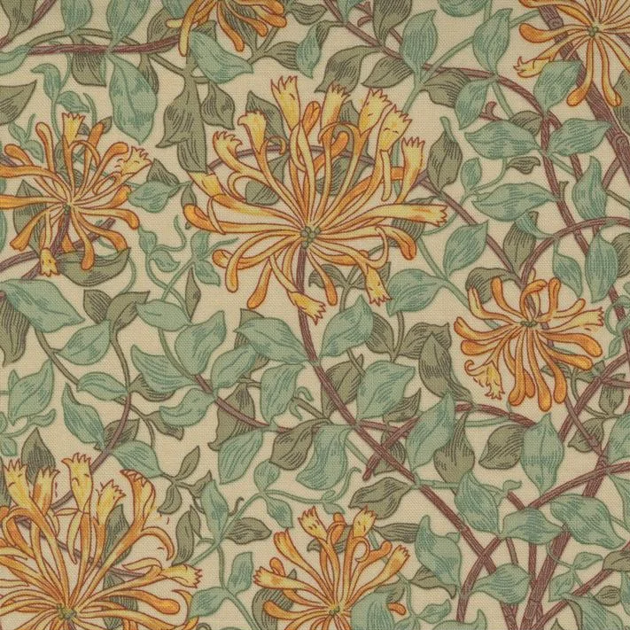 Quilting Fabric - Floral on Cream from Best of Morris by Barbara Brackman for Moda 8362 11