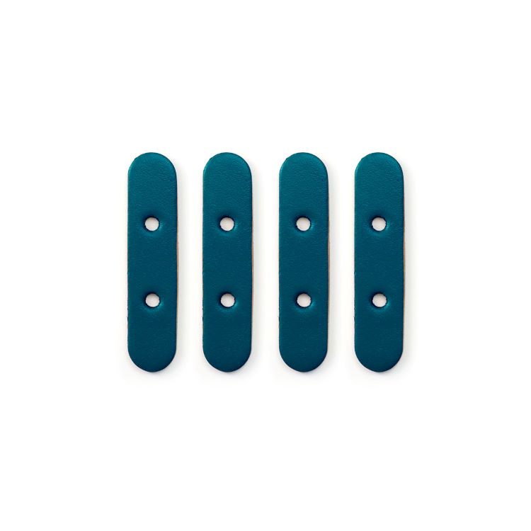 Leather Reinforcers for Bag Handles in Canard Teal by Miyako