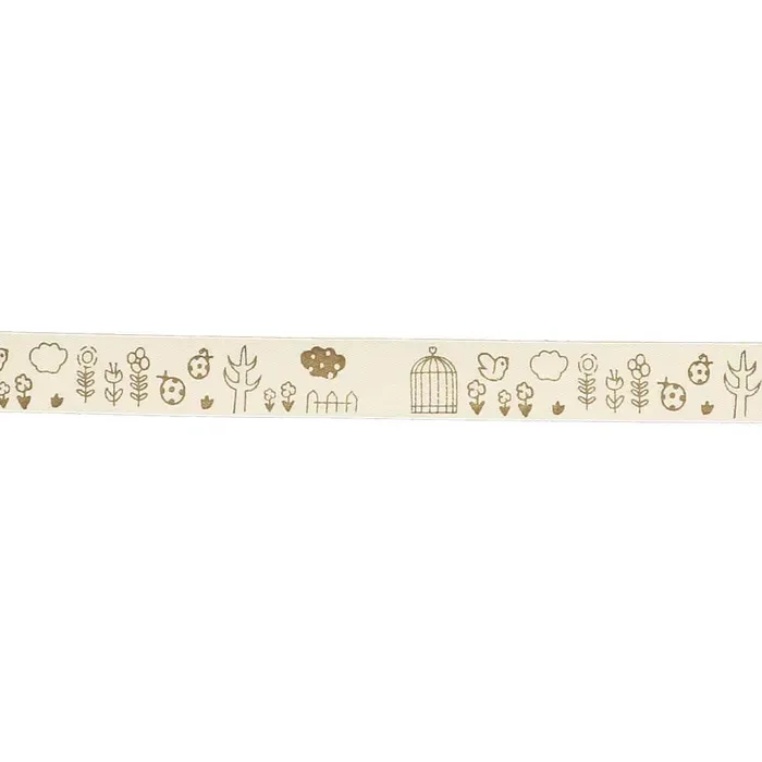 15mm Cotton Tape with Garden Scene