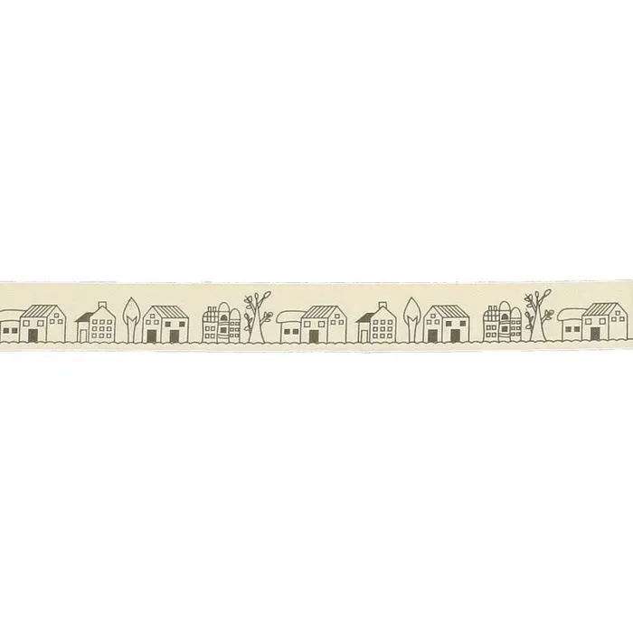 15mm Cotton Tape with Houses