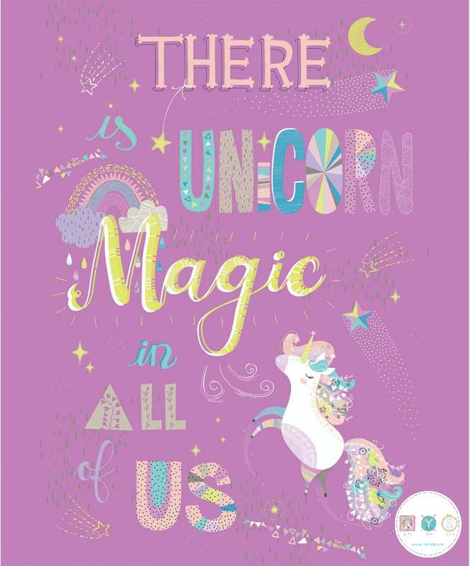 Quilting Fabric Panel - Out of This World Unicorn Magic by Andrea Turk for Camelot Fabrics 91180207PR