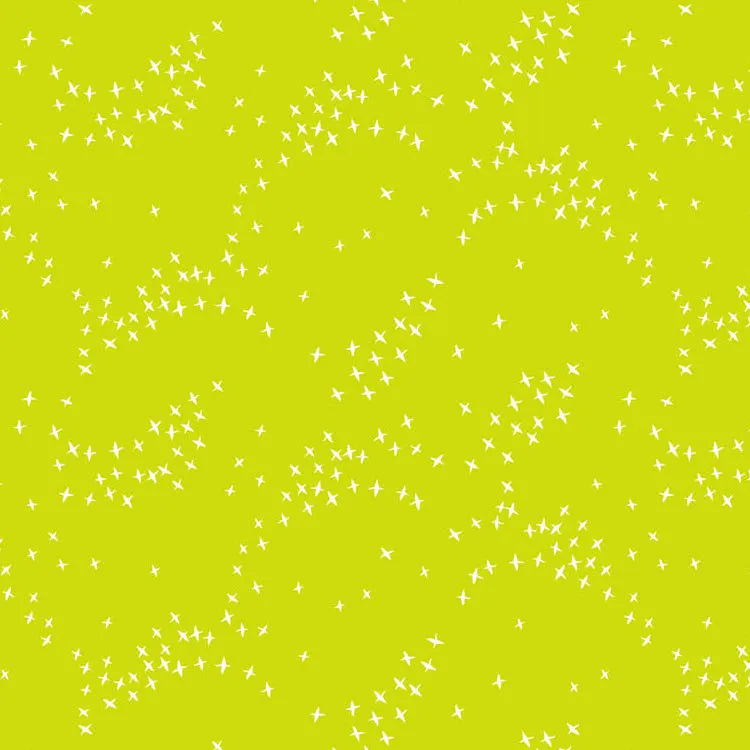 Quilting Fabric - Tiny Bird Silhouettes on Green from Seasons by Ghazal Razavi for Figo 92018-70