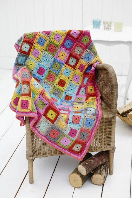 Crochet Pattern - Square in a Square Throw by Stylecraft 9232