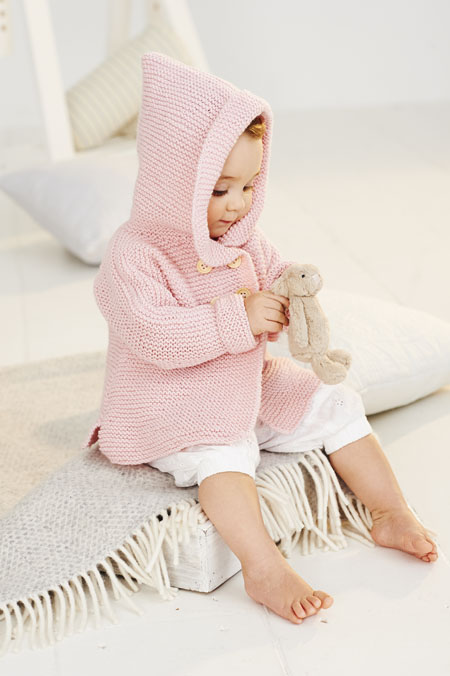 Knitting Pattern - DK Baby Pixie Hood Jacket by Stylecraft 9502