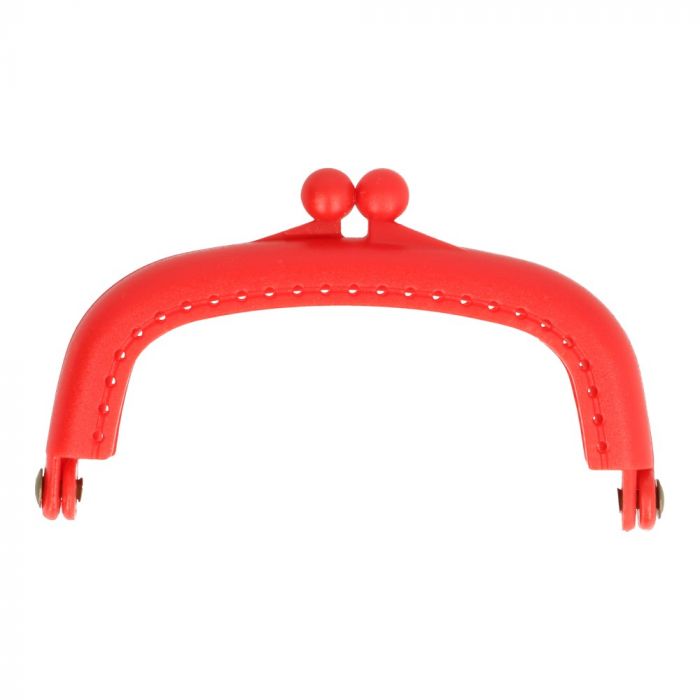 Bag Making - Purse Frame 8.5cm in Red Plastic