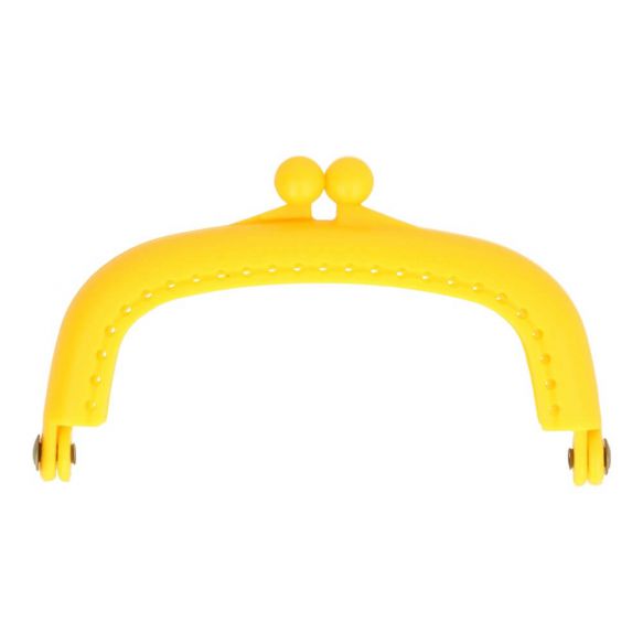 Bag Making - Purse Frame 8.5cm in Yellow Plastic