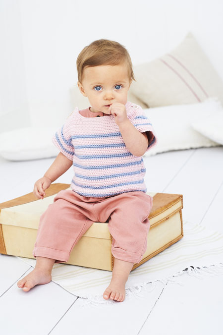 Crochet Pattern - Dk Child  Sleeveless Top And Sweater by Stylecraft 9608