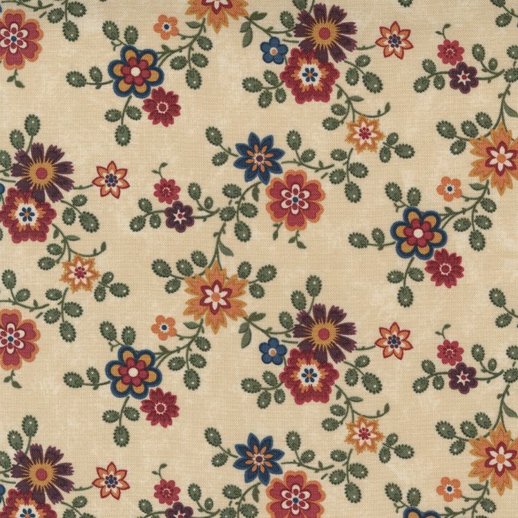 Quilting Fabric - Floral from Hope Blooms by Kansas Troubles for Moda 9670 11 Sand