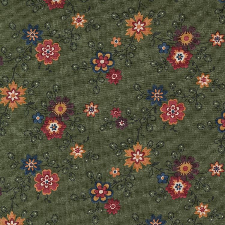 Quilting Fabric - Floral from Hope Blooms by Kansas Troubles for Moda 9670 15 Sage