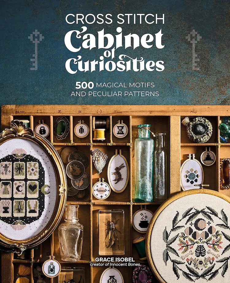 Cross Stitch Cabinet Of Curiosities by Grace Isobel