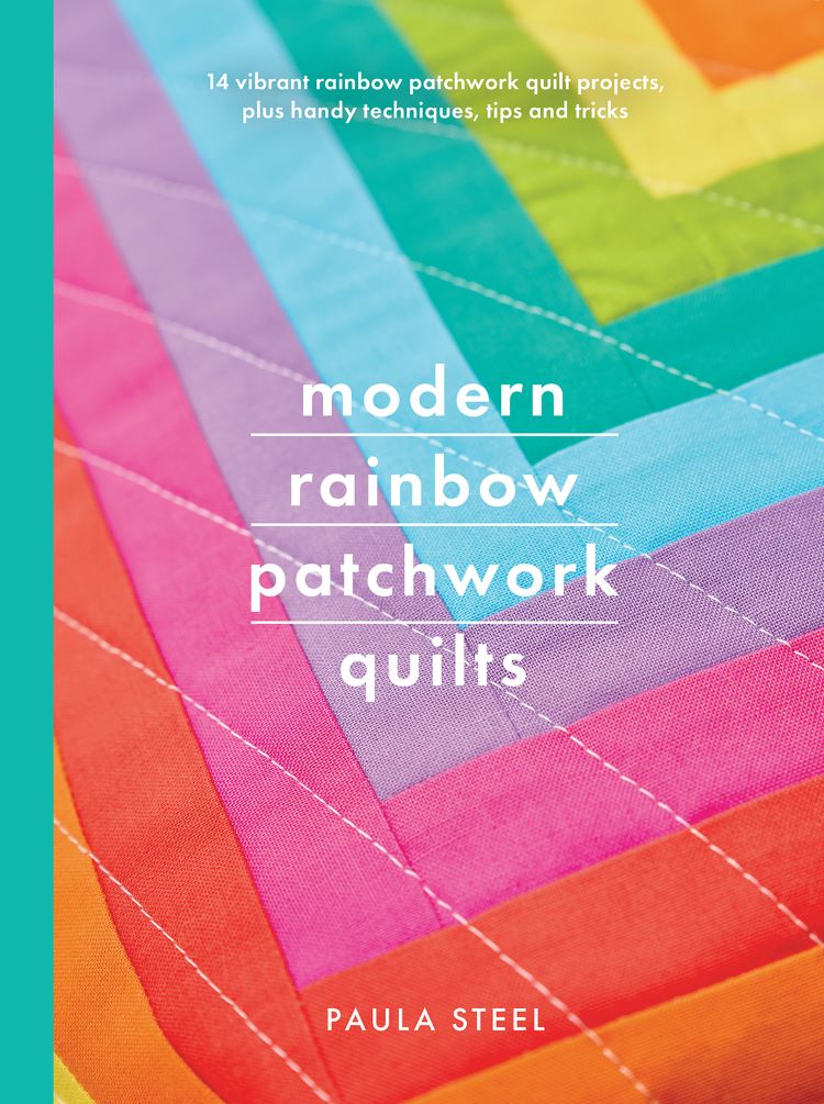 Modern Rainbow Patchwork by Paula Steel