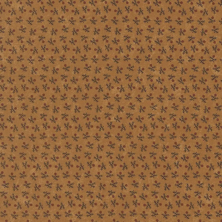 Quilting Fabric - Sprig and Berry on Golden Yellow from Wheatland by Kansas Troubles for Moda 9795 12