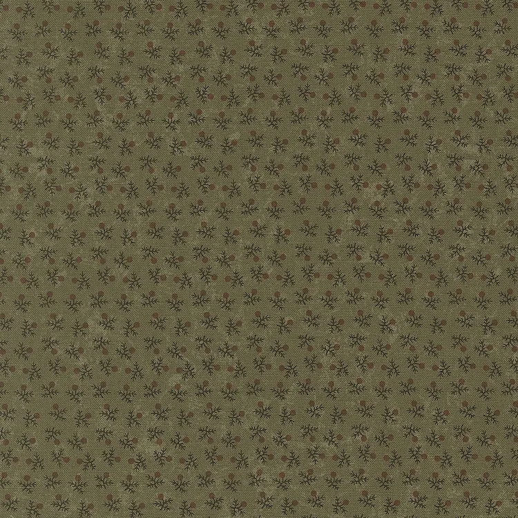 Quilting Fabric - Sprig and Berry on Green from Wheatland by Kansas Troubles for Moda 9795 15