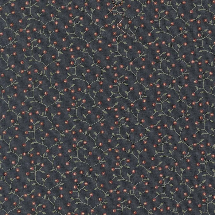 Quilting Fabric - Vines on Navy Blue from Wheatland by Kansas Troubles for Moda 9796 14