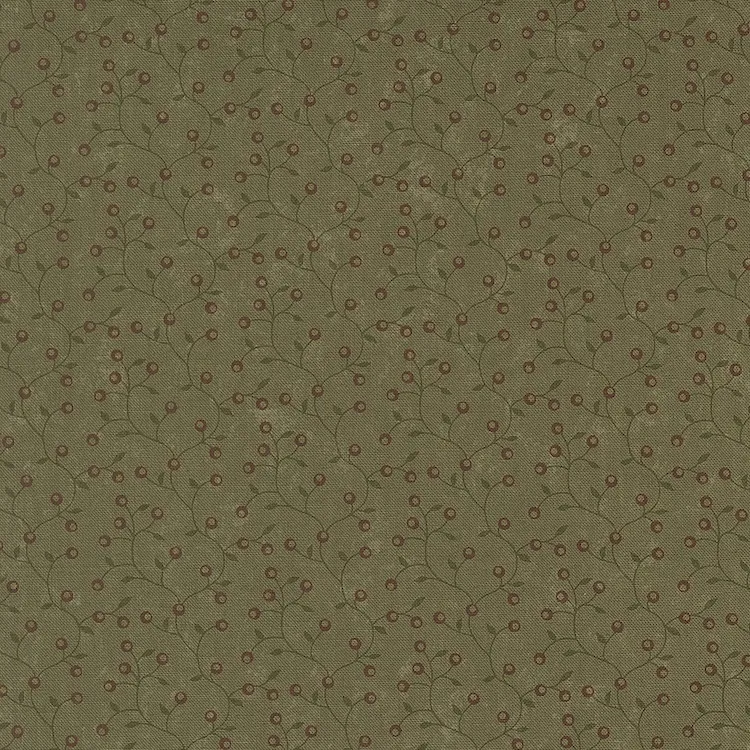 Quilting Fabric - Vines on Green from Wheatland by Kansas Troubles for Moda 9796 15