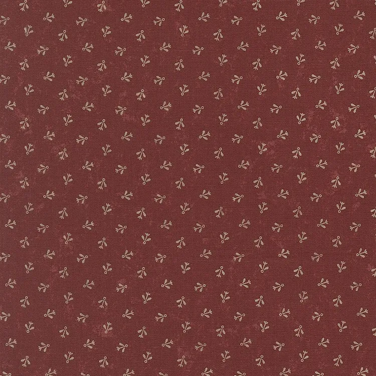 Quilting Fabric - Tiny Flower Dot on Red from Wheatland by Kansas Troubles for Moda 9797 13