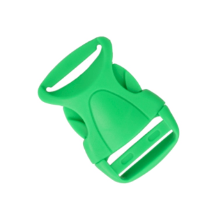 Bag Making - Side Release Clip Buckle 32mm in Green Plastic 