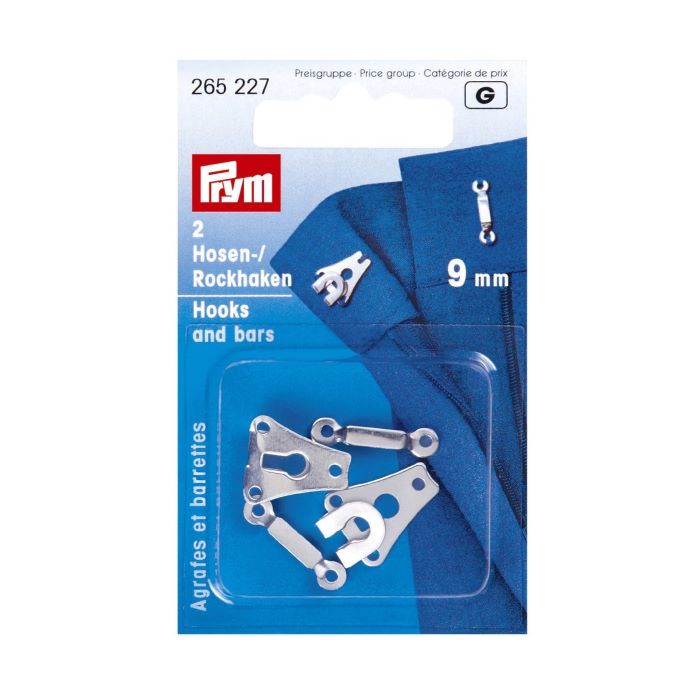 Hooks and Bars - 9mm in Silver by Prym 265 227