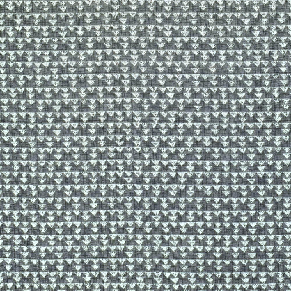 Quilting Fabric - Grey triangles from Bloom by Quilting Treasures 