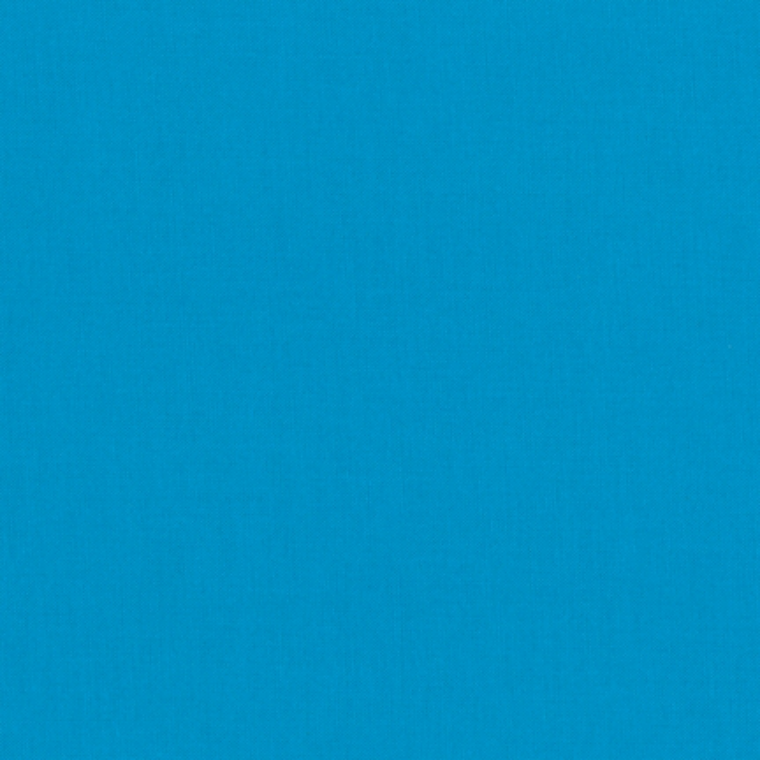 Quilting Fabric - Kona Cotton Solid Turquoise Blue Colour 1376 by Robert Kaufman
