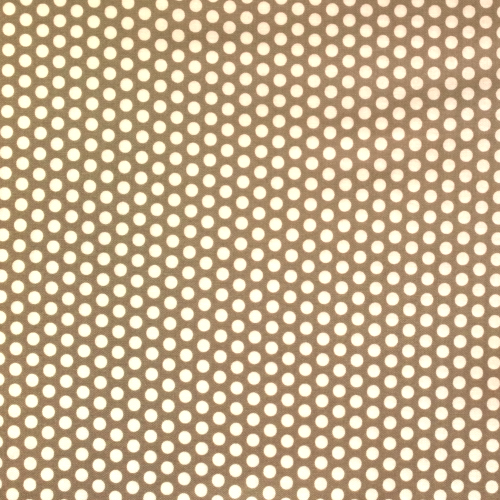 Quilting Fabric with White dots on Brown from Basic Mixologie by Moda Fabric for Moda Fabrics 