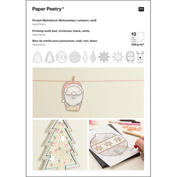 Gift Idea - Paper Poetry Pricking Motif Pad Christmas