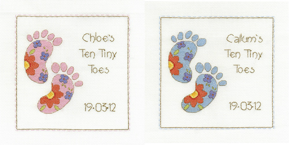 Cross Stitch Kit - Ten Tiny Toes