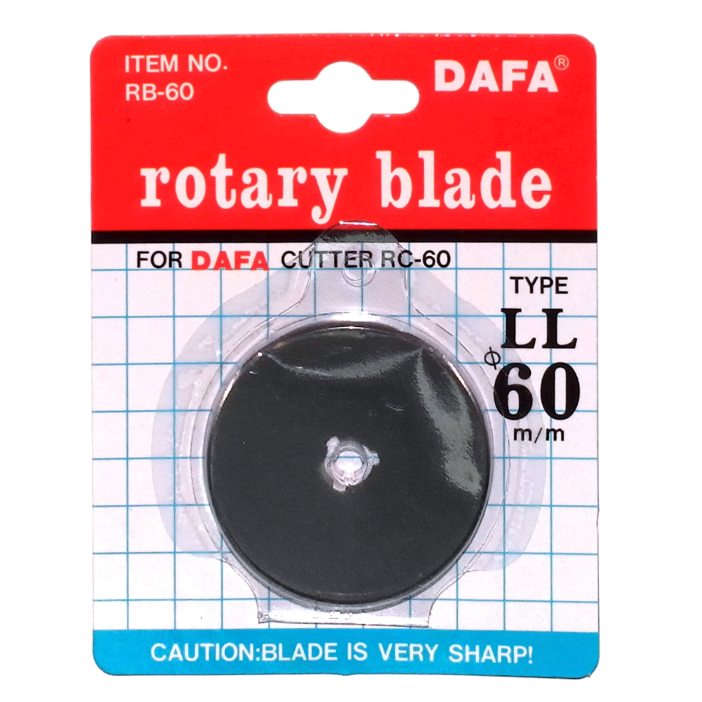 60mm Dafa Rotary Cutter Blade - Paper & Fabric Cutting Tools - Patchwork & Quilting Notions