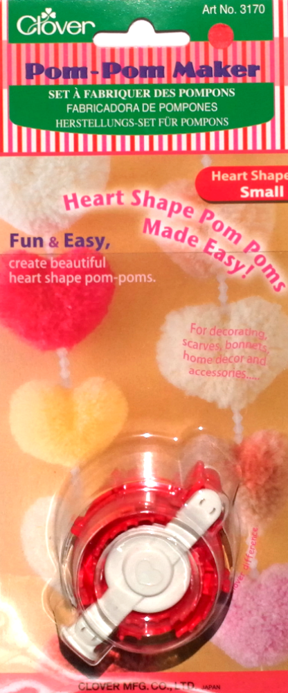 Small Heart Shape Pom Pom Maker by Clover CL3170